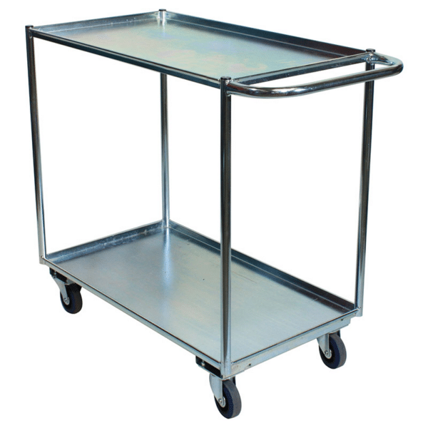 Galvanised 2 Tray Picker Trolley