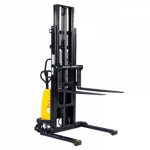 Semi Electric stacker wide leg Side