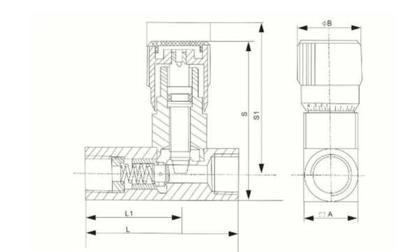 Flow Control Valve Inline Mounting Hydraulic